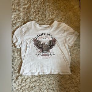 Hollister, size large, cropped graphic T-shirt